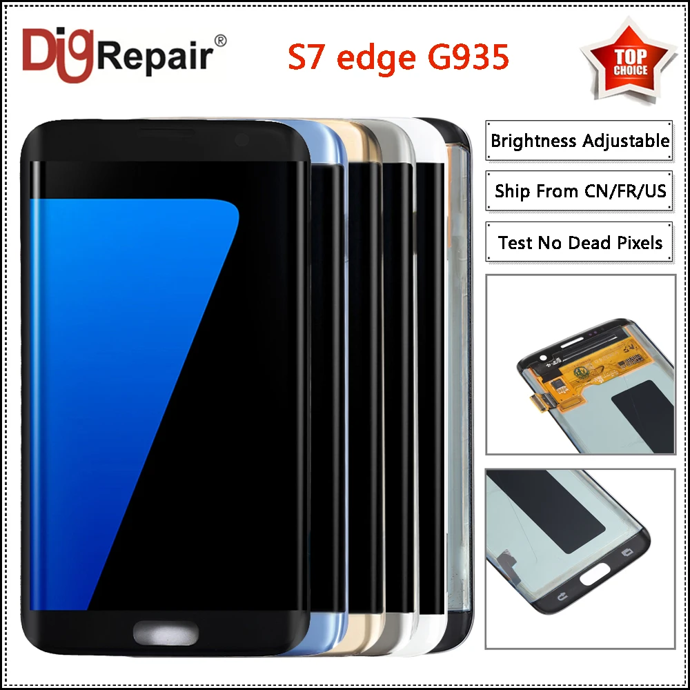 

OLED For Samsung Galaxy S7 edge Display G935F G935T G935A G935FD LCD Display Touch Screen Digitizer Assembly Part S7 edge screen