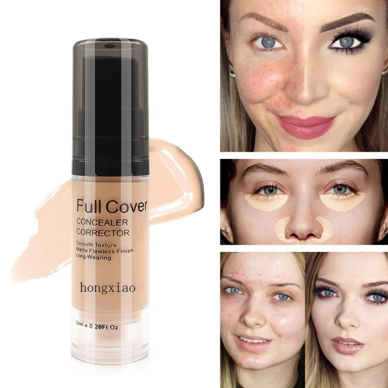 1PC Natural Make Up Base Cosmetic Full Cover Concealer Makeup Cream Face Corrector Waterproof 6 colors