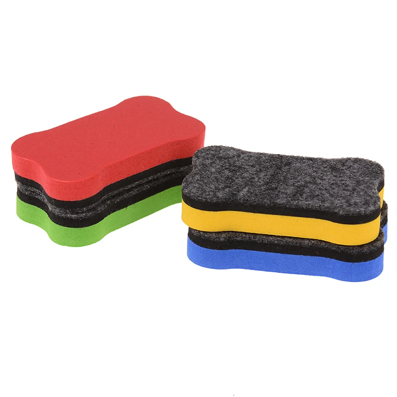 

Magnetic Blackboard Chalkboard Whiteboard Eraser Cleaner Dry Wipe Marker Pen Duster White Black Chalk Board Muti Color Randomly