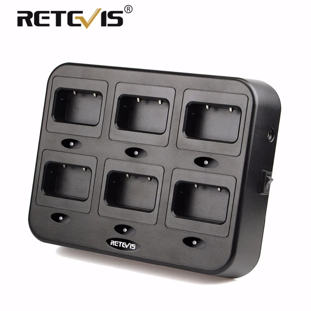 New Retevis RTC21 Six-Way Charger Radio/Battery Charger for Retevis RT21 RT24 For Hotel/Restaurant/Supermarket Walkie Talkie