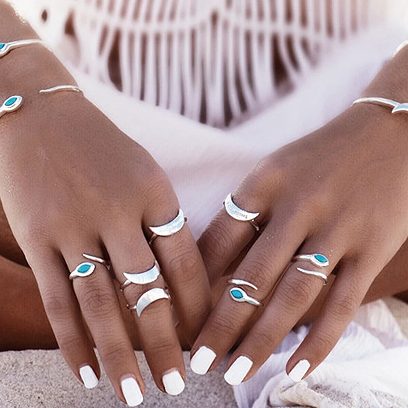 Buy Drip Oil Snake Meniscus Ring Bohemia Rings bangle