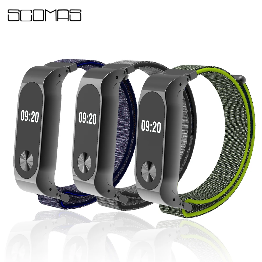 

SCOMAS Replacement Nylon Strap for XIAOMI MI BAND Smart Fitness Tracker Bracelet Magnetic Wristband Strap for Miband 2 Watch