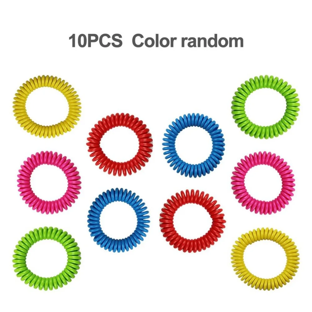 

10pcs/Pack Mosquito Repellent Bracelets Pest Insect Control Bracelets Spring Coil Wristbands for Adults Kids Drop shipping