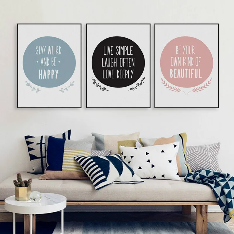Toile Imprimee Avec Citation Positive De Motivation Nordique Sans Cadre Affiche D Art Grande Image Murale Decoration De Salon Peinture De Maison Aliexpress