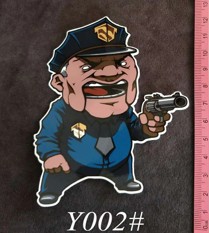 Y002 # полиция ПВХ стикер домашний декор холодильник стиль стены путешествия