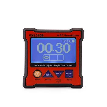 

High-precision DXL360S Dual Axis Digital Angle Protractor Dual-axis Digital Display Level Gauge with 5 Side Magnetic Base