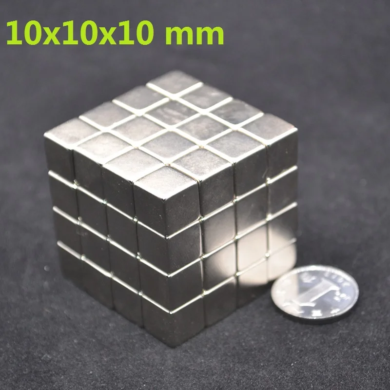 100pcs 10x10x10mm 10mm x 10mm x 10mm Super strong cube neo neodymium in