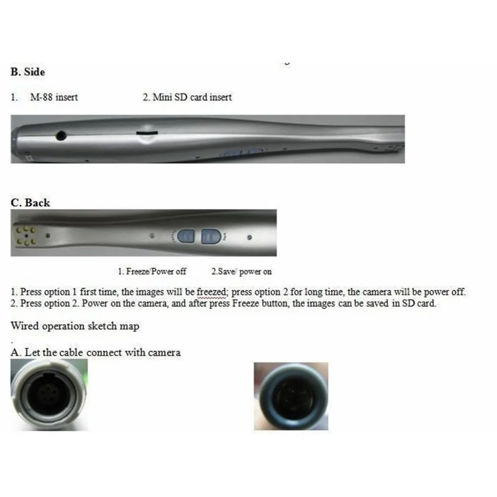 Dental Digital Intra Oral Camera CMOS 6 LED 8 Inch LCD Display PAL/NTSC System Dental Portable Intr