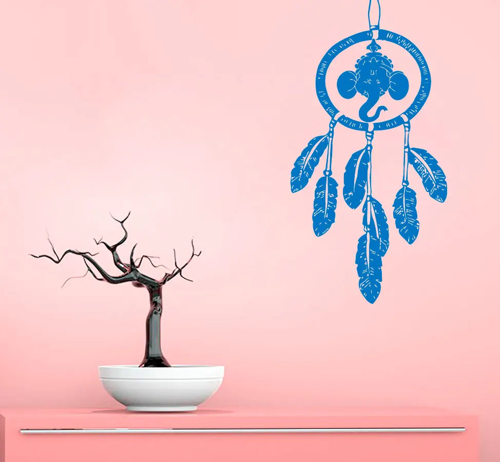 

Dream Catcher With Bohemian Elephant Little Silhouette Wall Stickers Home Cool Decoration Art Wall Mural Vinyl Wall Decals W-523
