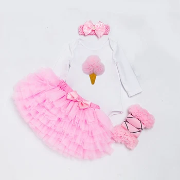 

1st/2nd Birthday Party Costume Baby Girl Clothing Set For Toddler Girls Fluffy Tutu Skirts+Bodysuit+Shoes+Headband Kids Outfits
