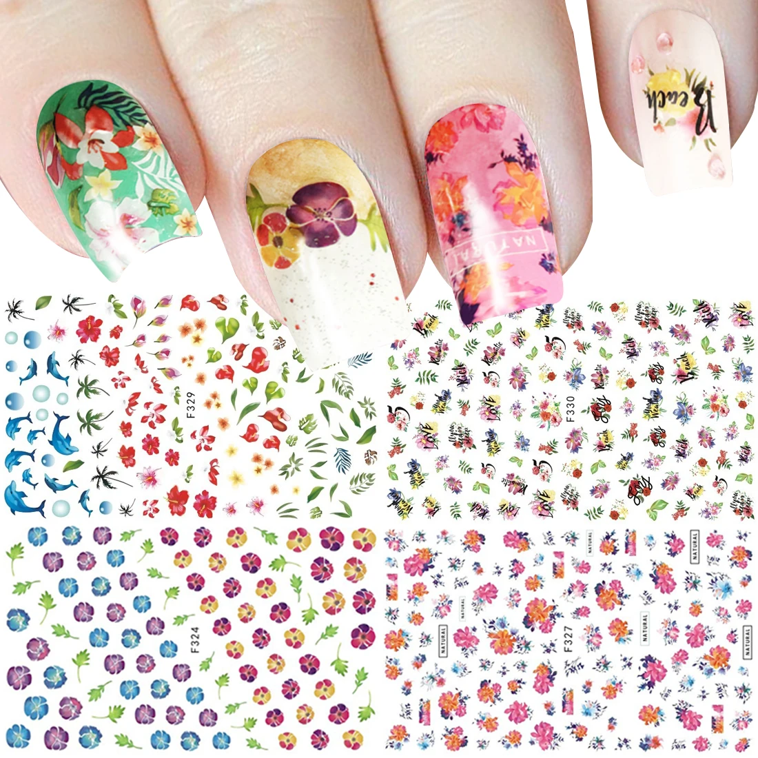 Aliexpress.com : Buy Nail Art Decorations 3D Charming Flower Finger ...