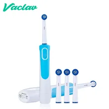 Vaclav 2018 New Electric Toothbrush Electric Sonic Ultrasonic Tooth Brush Rotating Toothbrush Operated Rechargeable AA Battery