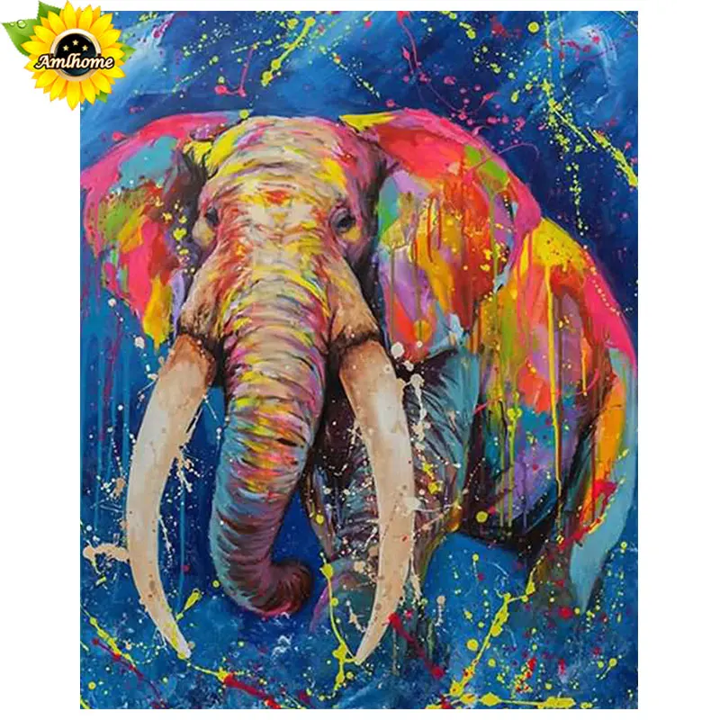 YIKELA Diamond Painting Elephant Picture Of Rhinestone Diamond
