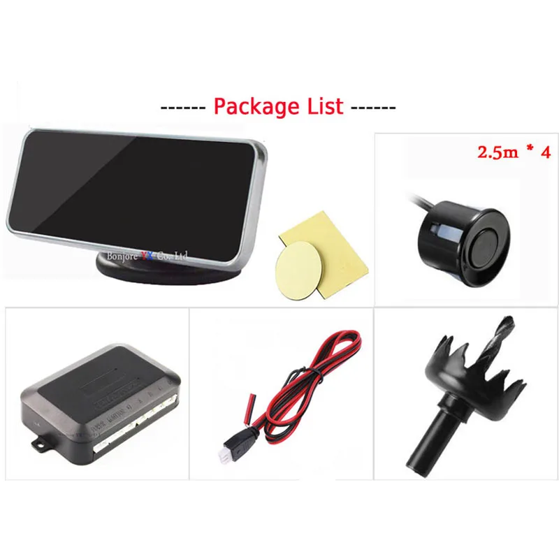 Koorinwoo Parkmaster LED display Car Parking Sensor Multicolor Backlight Display 4 System Car Reverse Radar Parktronic Sensors Koorinwoo Parkmaster LED display Car Parking Sensor Multicolor Backlight Display 4 System Car Reverse Radar Parktronic Sensors