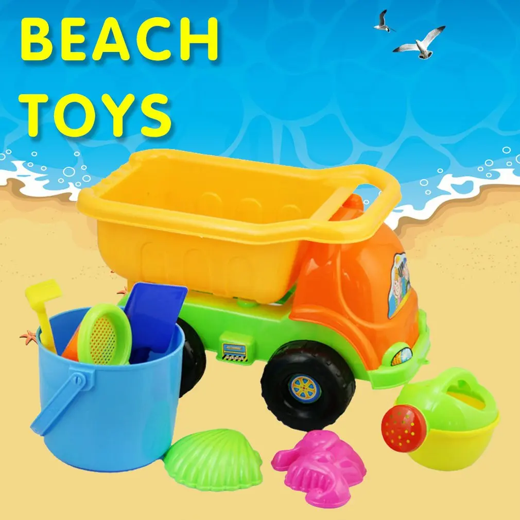 Promo 9Pcs Beach Sand Toys Set Sand Beach Molds Beach Bucket Beach Shovel Tool Kit Sandbox Toys for Boys