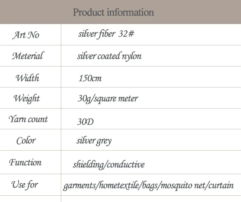 product info
