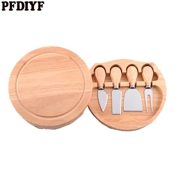 

PFDIYF 5Pcs/Set Baking sets Stainless Steel Cheese Knife Scraper Slicer Cutter with Wood Handle Butter Grater Home Kitchen Tools