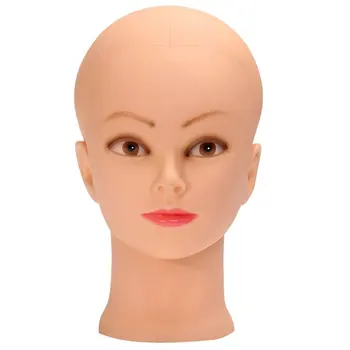 

Soft Rubber Mannequin Making Full Human Hair Mink Brazilian Curly Lace Front Wigs Makeup Practice Training Head Skin Color 1PC