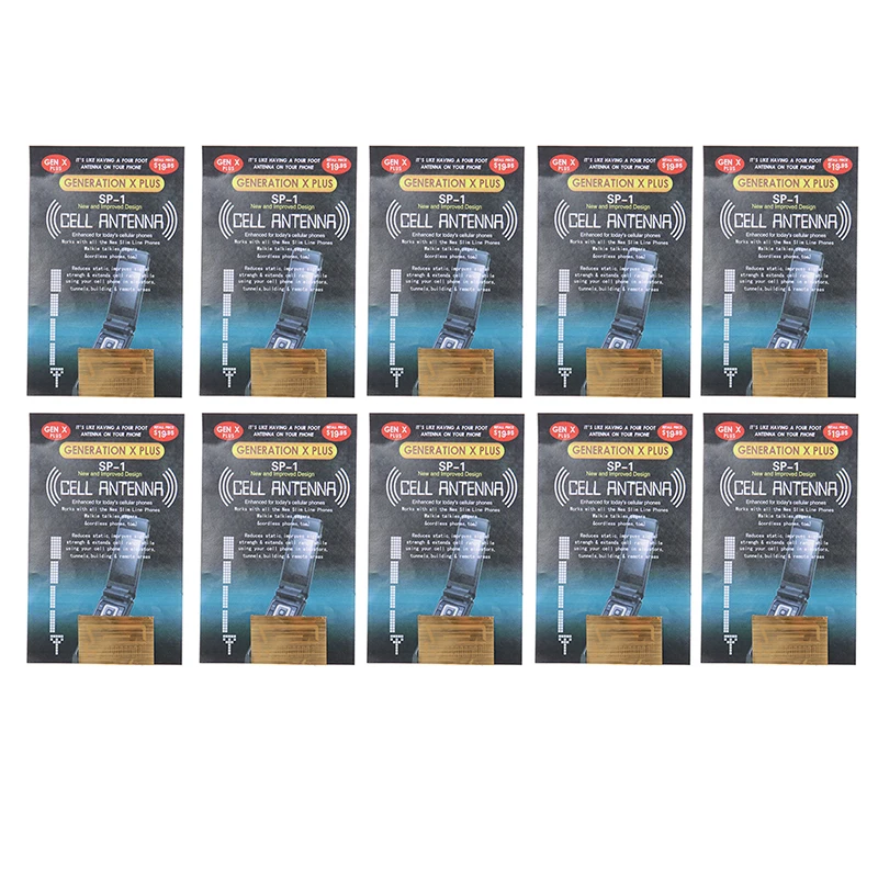

10Pcs 3.3*2.1cm Cellphone Phone Signal Enhancement GEN-X SP-1 Antenna Booster Stickers