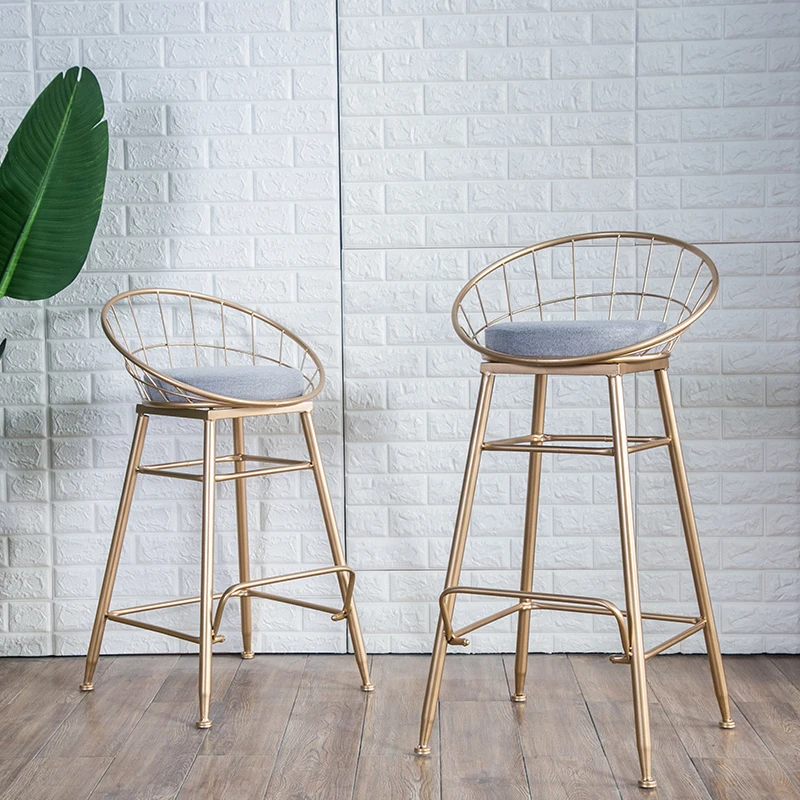 New Nordicr iron bar chair gold family high stool modern dining chair metal bar chair Metal bar stool Bar Furnitrue 3 Sizes New Nordicr iron bar chair gold family high stool modern dining chair metal bar chair Metal bar stool Bar Furnitrue 3 Sizes