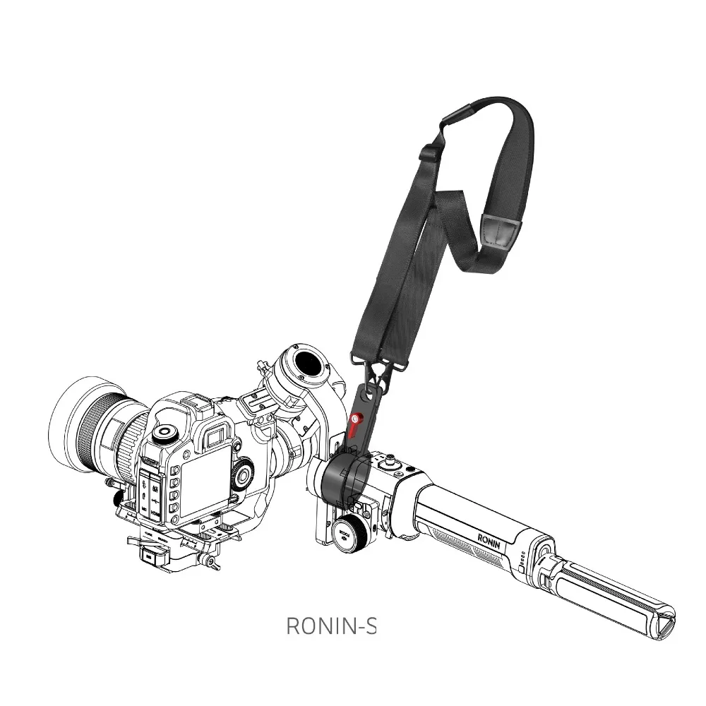 RS-ST01 Ronin-S ЧПУ аксессуар на ремне с пряжкой ручной выпуск Ремень Через Плечо Слинг застежка для DJI Ronin S 3-осевому гидростабилизатору
