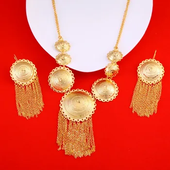 

Ethiopian Jewelry Sets Gold Color Sets For African Ethiopian Eritrean Women Wedding Jewelry Sets