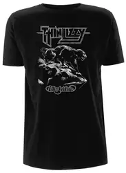 Футболка Thin Lizzy «Ночная жизнь»-новая и официальная! Новейшие футболки, Модная стильная мужская футболка, Классическая футболка из 100%