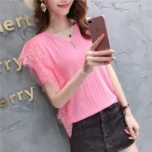 9258 короткий рукав, милое кружево, трикотажное, милое, 40-1 пол, 2 ряда, 3 полки