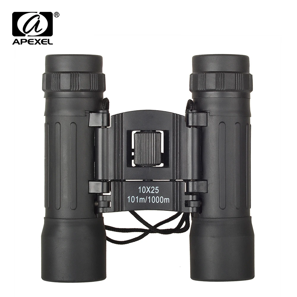 APEXEL 10x25 صغيرة الاتفاق الطي مجهر تلسكوب ل كأس العالم الحفل في الهواء الطلق مراقبة الطيور سفر الصيد التخييم الرياضة