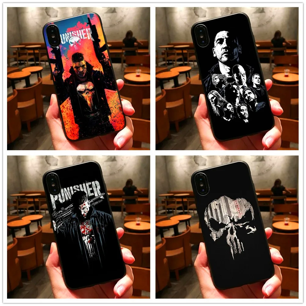 

Marvel's The Punisher soft TUP phone case for iphone 8 7 6 plus X Xs Xr Xmax for Samsung Galaxy 8 9 plus 6 7 edge 5 coque shell