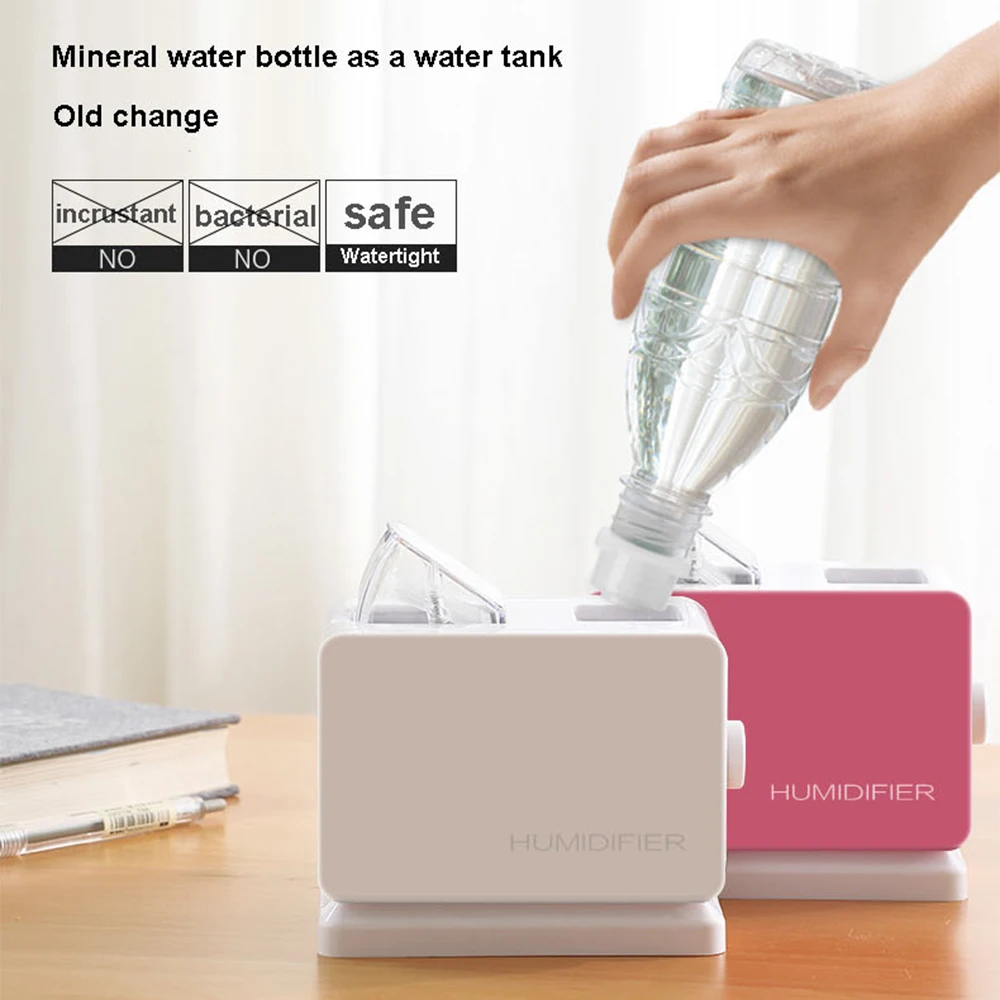 Seamoy Mini Humidifier Water Bottle Small Desktop Office Steam
