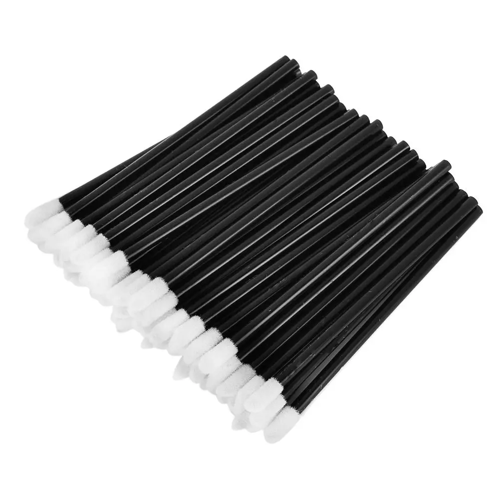 

50Pcs Disposable Make Up Cleaner Applicators Lip Brush Stick Cosmetic Lipstick Gloss Soft Wands Makeup Brushes Cleaning Tool