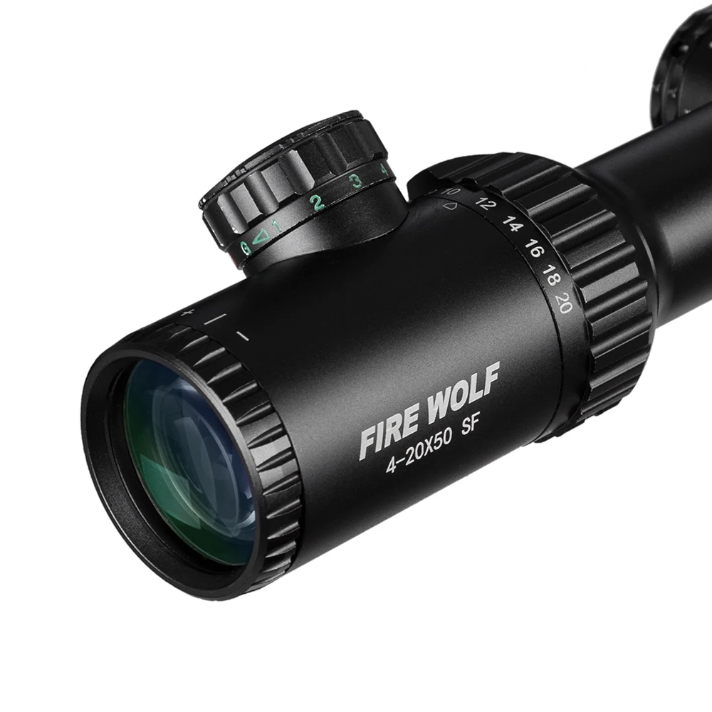 Прицел для охоты Fire Wolf 4 20X50 SF Регулируемый прицел с красной и зеленой точками