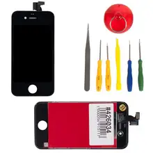 display assembly with touchscreen and set tools for Apple for iPhone 4, black
