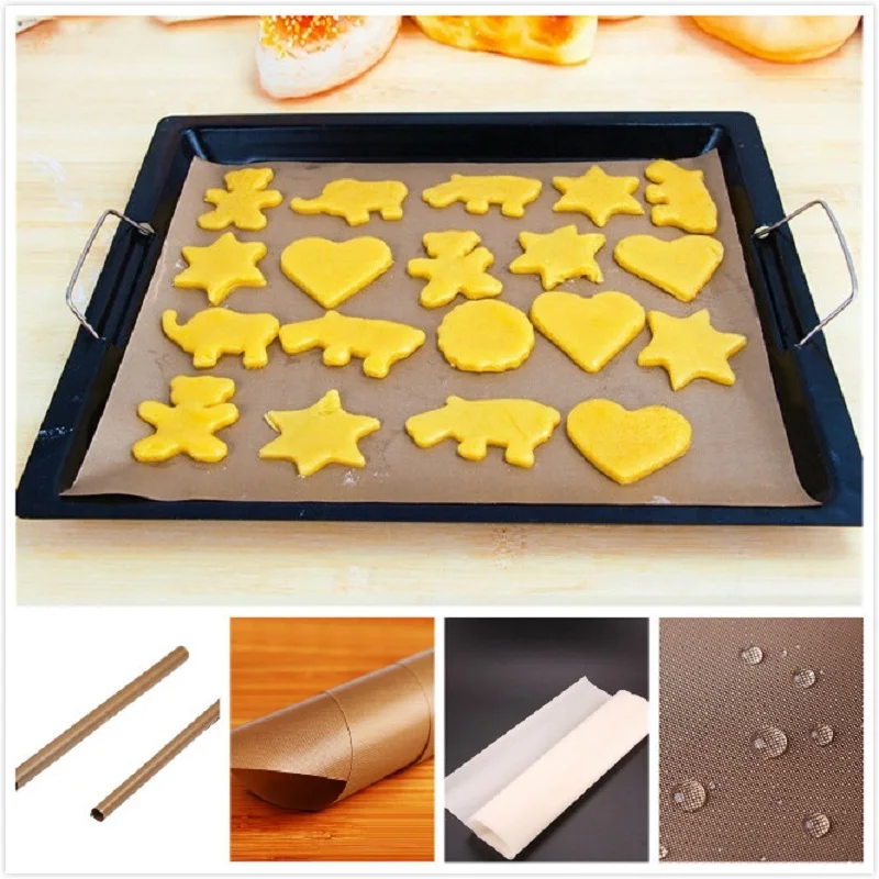 1 pcs Greaseproof Glass Fiber Cloth Baking Mat Pad Sheet Pastry Tools For Cake Cookie Macaron Rolling Dough | Дом и сад