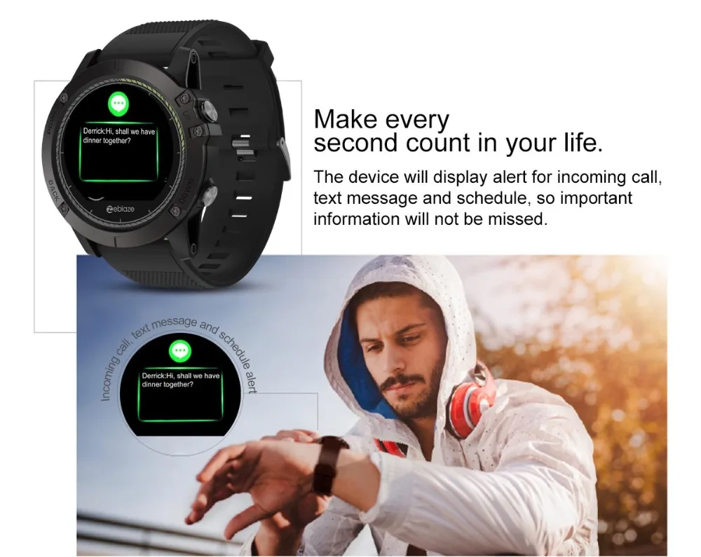 Zeblaze VIBE 3 HR Спортивные Bluetooth Смарт часы монитор сердечного ритма Шагомер Smartwatch цифровые наручные часы для мужчин для IOS Android