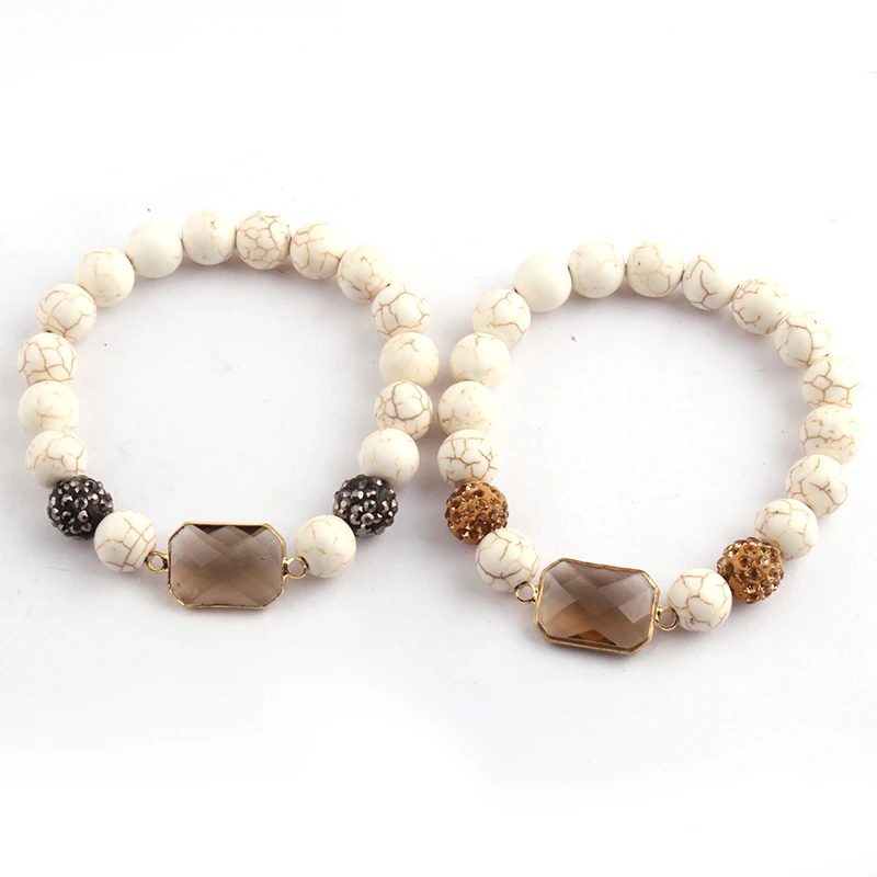 

Free Shipping Fashion Armband Made Beautiful White Stone Bracelet bangle