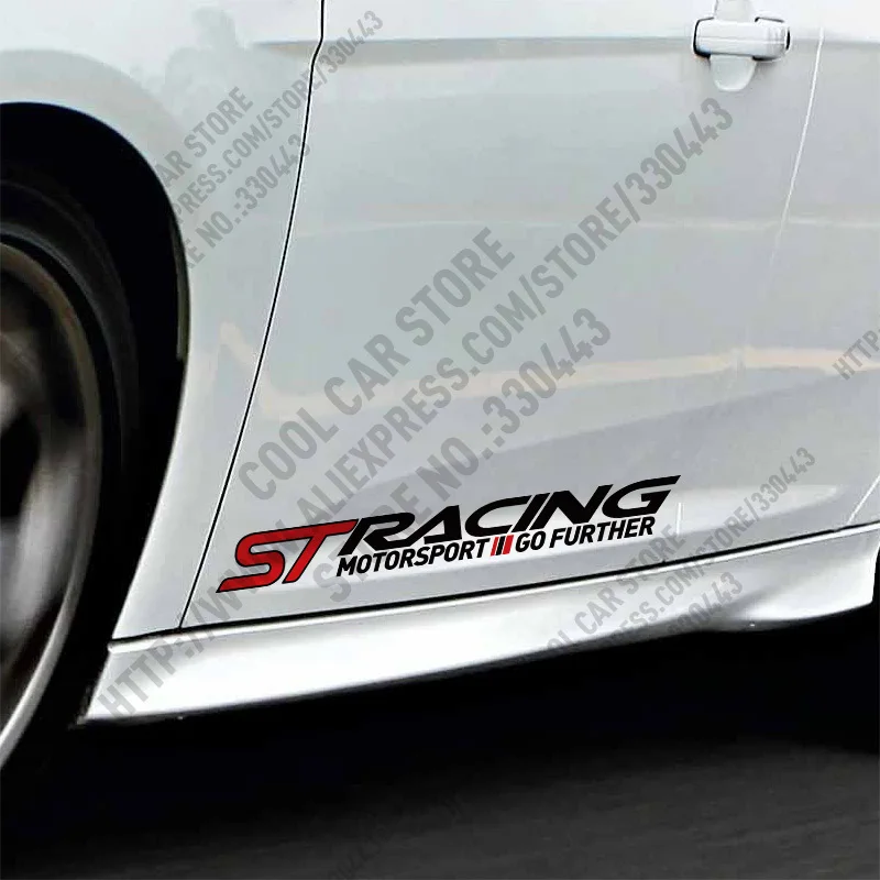(3 pairs/lot) ST RACING Car Stickers Door sticker For All Car exterior