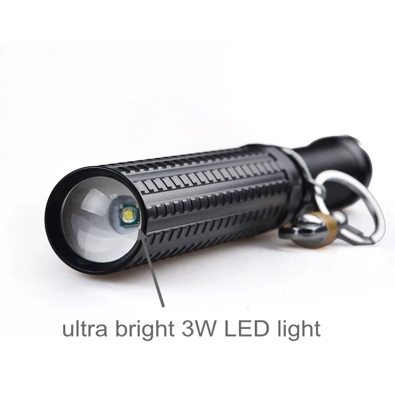 TopCom 5 W Масштабируемые фонарик телескопическая дубинка Torch Light фокус супер яркий