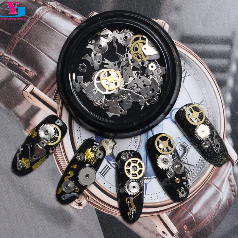 1 Box Nail Art Decorations Hot Wheels 3d Mechanical Punk Design