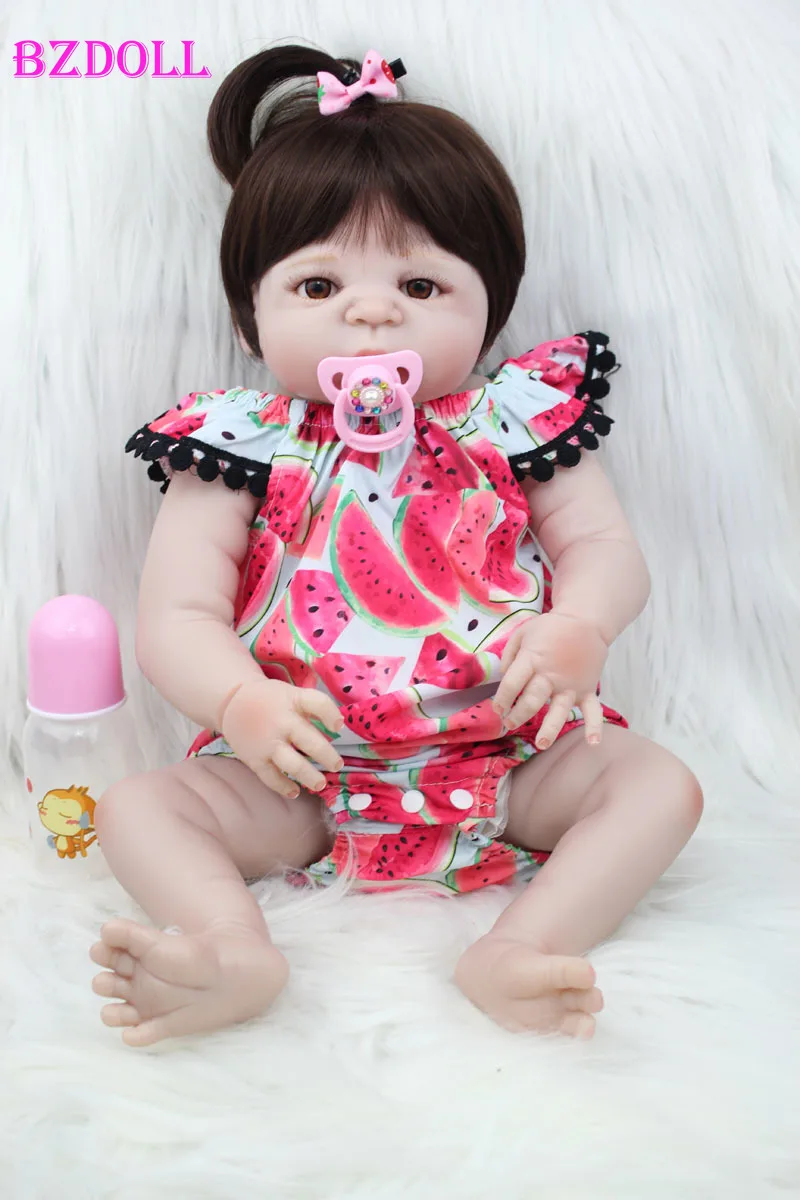 55 см полный силиконовые для маленьких девочек Reborn Baby Doll 22 &quotОдежда новорожденных