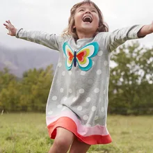 Jumping meter/платья для маленьких девочек; туника с длинными рукавами; детская одежда; коллекция года; брендовые праздничные платья принцессы с единорогом; одежда для детей