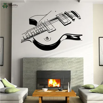 

YOYOYU Wall Decal Vinyl Art Room Decoration Guitar Music Mural Removable DIY Muursticker Living Room Wall Sticker Poster YO457