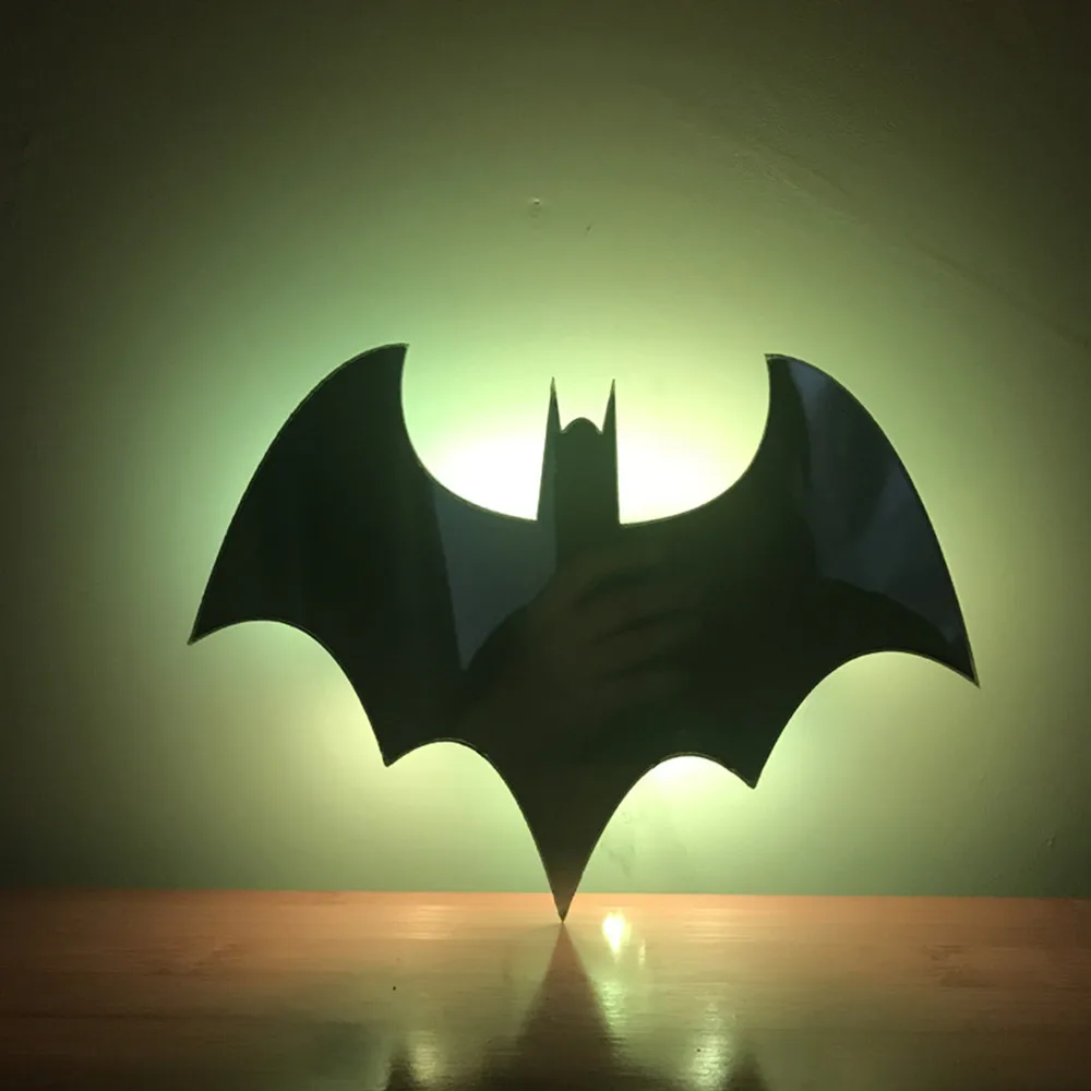 New Usb Bat Led Wall Light Colorful Mirror Remote Control