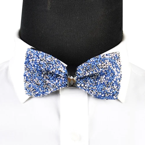 Мужской стильный галстук для мальчиков, Блестящая бабочка с кристаллами для взрослых, великолепный регулируемый галстук-бабочка для смокинга для свадебного платья класса люкс - Цвет: Type 54253