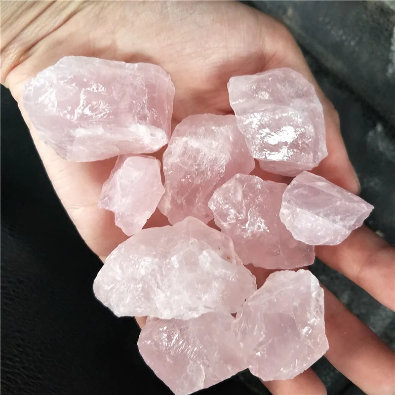 pink quartz stones Raw Natural Pink Rose Quartz Crystal Rough Stone