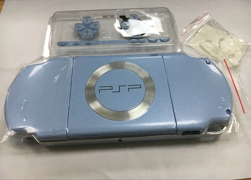 Светло голубой чехол для игровой консоли PSP2000 PSP 2000 с набором кнопок|Чехлы| |