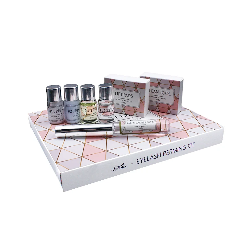 Portable 7-8 Types/Set Eyelash Curling Perming Set Curler Rod Glue Perm Lotion Lashes Lifting Kit Eyes Makeup Tool HJL2018 TSLM2