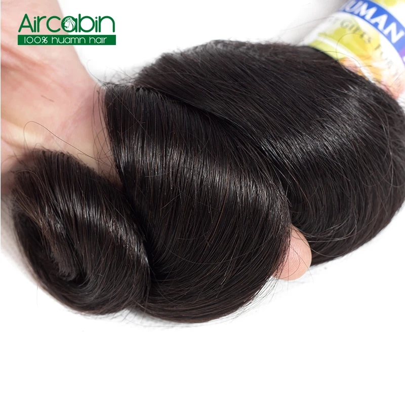 Loose Wave Bundles With Frontal 4 Pcs Human Hair Weaves Peruvian Hair 3 Bundles With Frontal 13X4 Lace Closure Remy Aircabin Loose Wave Bundles With Frontal 4 Pcs Human Hair Weaves Peruvian Hair 3 Bundles With Frontal 13X4 Lace Closure Remy Aircabin