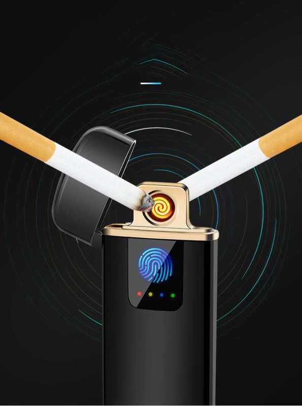 Tungsten Turbo USB Lighter Touch senstive Switch Lighter Cigarettes For